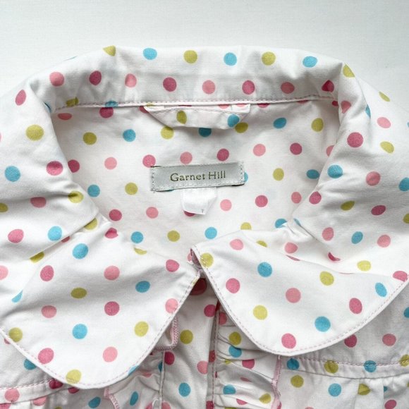 Garnet Hill Polka Dot Ruffle Jacket Youth Girls Size 7 - Picture 3 of 9
